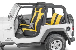 Diver Down Jeep License Front and Rear Neoprene Seat Covers w/ Jeep Logo for 97-06 Jeep Wrangler TJ 14167-4410-