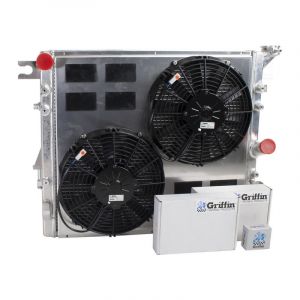 Griffin Radiator & Thermal Products Exact Fit Aluminum Radiator Combo Unit for 07-18 Jeep Wrangler JK 6cyl Engines CU-00152
