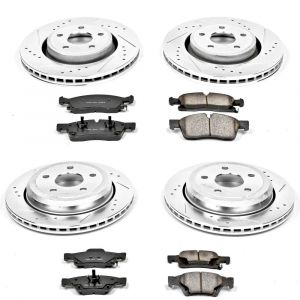 Power Stop Front & Rear Z23 Evolution Sport Performance 1-Click Brake Kit with Vented Rotors for 11-13 Jeep Grand Cherokee WK2 K5955
