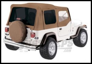 Rampage Soft Top OEM Replacement Skin & Windows With Upper Door Skins Spice Denim For 1987-95 Jeep Wrangler YJ 99617