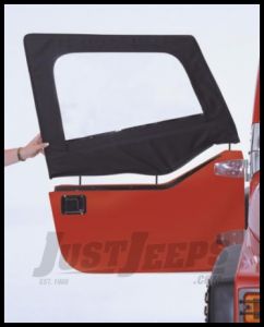 Rampage Door Skins Pair (For Soft Upper Half Doors) Black Denim For 1997-02 Jeep Wrangler TJ (Pair) 89715