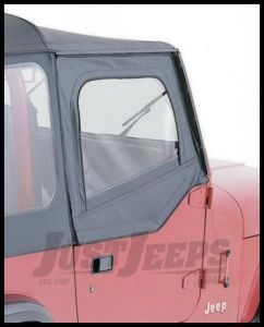 Rampage Door Skins Pair (For Soft Upper Half Doors) Denim Black For 1987-95 Jeep Wrangler YJ 89615