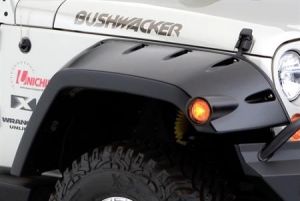 Bushwacker Front Pocket Style Extended Fender Flares For 2007-18 Jeep Wrangler JK 2 Door & Unlimited 4 Door Models