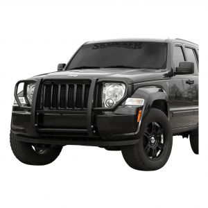 Aries Automotive Grille Guard In Black For 2008-12 Jeep Liberty KK Models Without Headlight Cage 1051