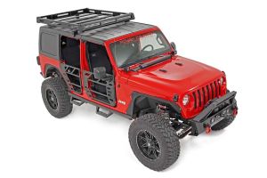 Rough Country Roof Rack System w/ LED Lights For 2018+ Jeep Wrangler JL 2 Door & Unlimited 4 Door Models 10622