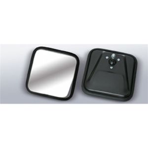 Rugged Ridge Square Mirror Head For With convex mirror glass for passenger side Black 1955-86 CJ Series 11002.02
