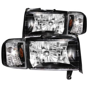 ANZO USA Crystal Headlight Set for 94-01 Dodge Ram 1500,94-02 Dodge Ram 2500,94-02 Dodge Ram 3500 111067