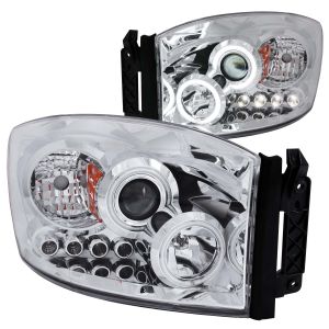 ANZO USA Projector Headlight Set w/Halo for 06-08 Dodge Ram 1500,06-08 Dodge Ram 2500,06-08 Dodge Ram 3500 111103