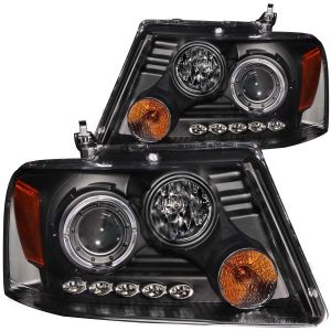 ANZO USA Projector Headlight Set w/Halo for 04-08 Ford F-150,06-08 Lincoln Mark LT 111204