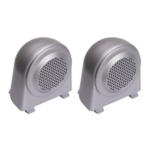 Rugged Ridge Tweeter Cover Accents (Pair) In Brushed Silver For 2007-10 Jeep Wrangler & Wrangler Unlimited JK 11151.11