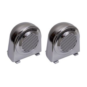 Rugged Ridge Tweeter Cover Accents (Pair) In Chrome For 2007-10 Jeep Wrangler & Wrangler Unlimited JK 11156.11