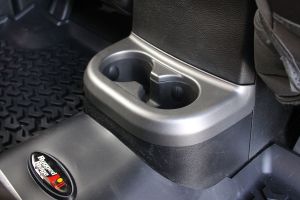 Rugged Ridge Rear Cup Holder Accent in Charcoal For 2011-18 Jeep Wrangler JK 2 Door & Unlimited 4 Door Models 11157.18