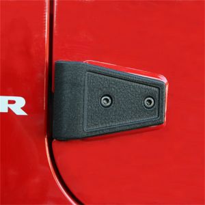 Rugged Ridge Door Hinge Cover Kit in Textured Black For 2007-18 Jeep Wrangler JK 2 Door Models 11202.04