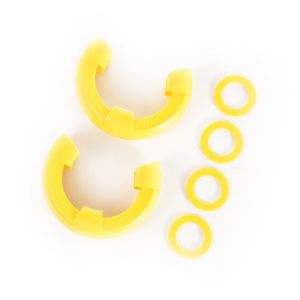 Rugged Ridge Yellow D-Ring Isolators For 3/4" Rings & Includes 2 Rubber Isolators & 4 Washers 11235.32