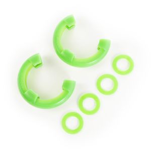 Rugged Ridge Green D-Ring Isolators For 3/4" Rings & Includes 2 Rubber Isolators & 4 Washers 11235.33