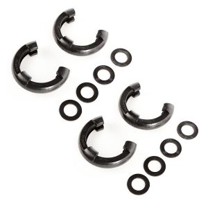 Rugged Ridge 2 Sets Of Black D-Ring Isolators For 3/4" Rings With 4 Rubber Isolators & 8 Washers 11235.60