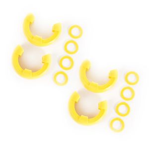 Rugged Ridge 2 Sets Of Yellow D-Ring Isolators For 3/4" Rings With 4 Rubber Isolators & 8 Washers 11235.62