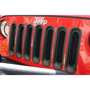 Rugged Ridge Grille Inserts in Black For 2007-18 Jeep Wrangler JK 2 Door & Unlimited 4 Door Models 11306.30