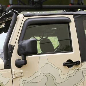 Rugged Ridge Front Window Visors For 2007-18 Jeep Wrangler JK 2 Door Models 11349.11