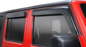 GT Styling Vent-Gard Side Window Deflectors in Smoke for 07-18 Jeep Wrangler Unlimited JK 4 Door 88641