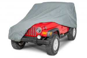 Rampage 4 Layer Full Cover in Grey For 1976-06 Jeep CJ7, Wrangler YJ & TJ (includes Lock Cable & Storage Bag) 1201