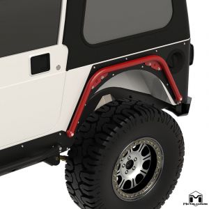 MetalCloak 1 1/2" Rear Fender Rub Rail, Pair for Various Jeep Models 2421-