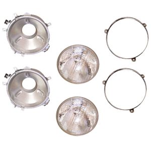Omix-ADA Headlight Assembly Kit with Headlights (Pair) for 1976-86 Jeep CJ Series 12402.02