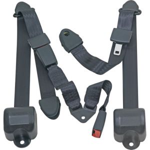Seatbelt Solutions Rear Push Button 3 Point Retractable Belts for 97-06 Jeep Wrangler TJ & Unlimited Q9706R-