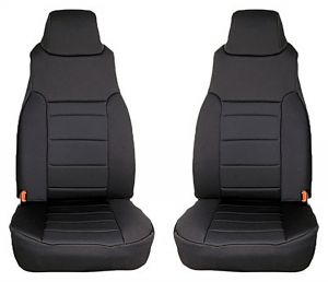 Rugged Ridge Neoprene Custom-Fit Front Seat Covers Black on black 1997-02 TJ Wrangler 13210.01