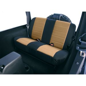 Rugged Ridge Neoprene Custom-Fit Rear Seat Cover Tan on black 1997-02 TJ Wrangler 13261.04