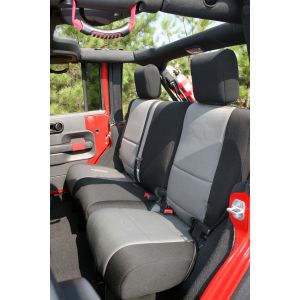 Rugged Ridge Custom Fit Neoprene Rear Seat Covers Black on Gray 2007+ JK Wrangler Unlimited 13264.09