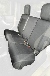 Rugged Ridge Elite Ballistic Seat Cover, Rear, Black for 07-10 Wrangler JKU, 4 Door 13266.02