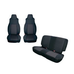 Rugged Ridge Seat Cover Kit, Black for 03-06 Jeep Wrangler TJ 13293.01
