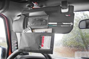 Rugged Ridge Sun Visor Organizer Kit, Black for 10-18 Jeep Wrangler JK 13305.08