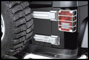 Rugged Ridge Chrome Tailgate Hinge Covers For 2007-18 Jeep Wrangler JK 2 Door & Unlimited 4 Door Models 13311.24