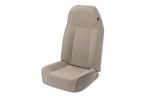 Rugged Ridge Premium High-Back Non Reclining Bucket Seat Grey denim 1976-02 Wrangler YJ TJ and CJ Series 13401.09