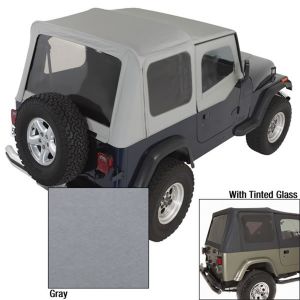 Rugged Ridge XHD Replacement Soft Top with Upper Door Skins & Tinted Windows Grey Denim 1988-95 Jeep Wrangler YJ 13722.09