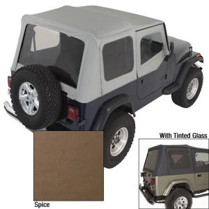 Rugged Ridge XHD Replacement Soft Top with Upper Door Skins & Tinted Windows Spice 1988-95 Jeep Wrangler YJ 13722.37