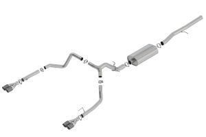 Borla Touring Cat-Back Exhaust System for 19-23 GMC Sierra 1500, 19-23 Chevrolet Silverado 1500, 2022 Chevrolet Silverado 1500 LTD, 2022 GMC Sierra 1500 Limited 140772CF