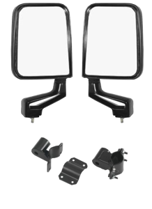 Warrior Products Adventure Door Mirror and Mount Kit For 1976-06 Jeep Wrangler & CJ Series 1419