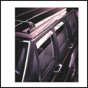 Auto Ventshade Window Deflectors In Stainless Steel For 1984-01 Jeep Cherokee XJ 4 Door Models 14412