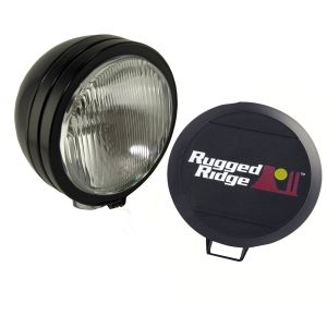 Rugged Ridge Light Kit, HID, 6 Inch, Round, Black, Steel Housing for multiple makers and models 15205.01