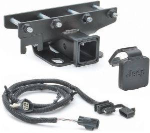Quadratec Premium 2" Receiver Hitch with Wiring Kit and Hitch Plug for 07-18 Jeep Wrangler JK, JKU 12015-1009