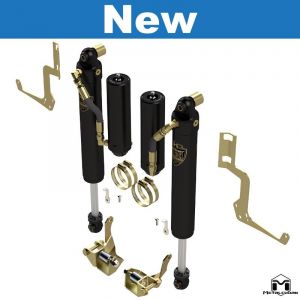 MetalCloak RockSport BLACK, 2.5"/3.5" Adjustable Reservoir Shocks, Front Pair for 18-24+ Jeep Wrangler JL, JLU & 20-24+ Gladiator JT 1627