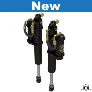 MetalCloak RockSport BLACK, 4.5"/5.5" NON-ADJUSTIBLE Reservoir Shocks, Rear Pair for 18-24+ Jeep Wrangler JL, JLU 1635