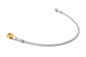 Rugged Ridge Rear 4" Braided Stainless Steel Brake Hose For 1972-75 Jeep CJ-5 & CJ-6 With 11" Drum Brakes 16735.03