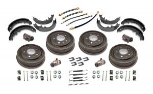 Omix-ADA Brake Kit Front or Rear For 1953-64 Jeep CJ3B, M38A1 & CJ5 (Includes Master Cylinder, Wheel Cylinders, Drums, Shoes, Hose, Hose Clips, Return Springs and Anchor Pins) 16767.03