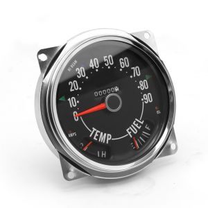 Omix-ADA Speedometer Assembly For 1955-79 CJ Series OE Style With Fuel & Temp Guages 0-90 Miles 17206.04