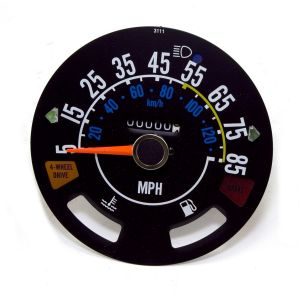Omix-ADA Speedometer Head For 1980-86 CJ Series OE Style Guages not included 5-85 Miles 17207.03