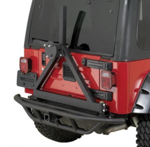 Quadratec QRC Rear Bumper with Tire Carrier for 87-06 Jeep Wrangler YJ, TJ & Unlimited 12057-0322